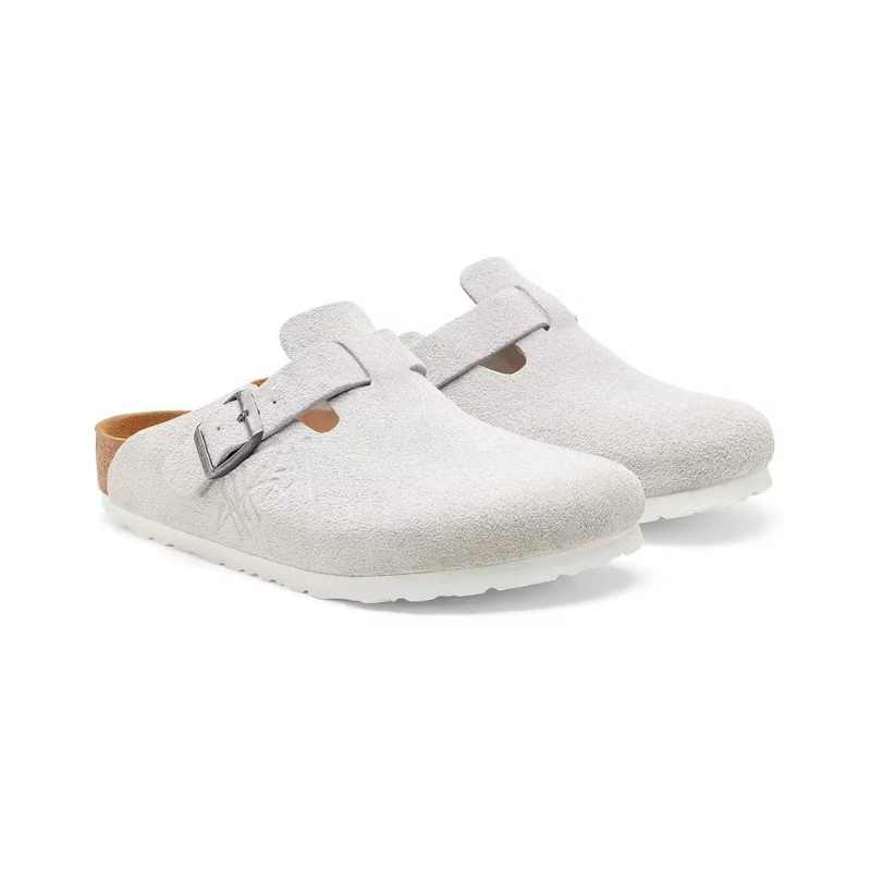 Stussy X Birkenstock  Boston Bs Retro White