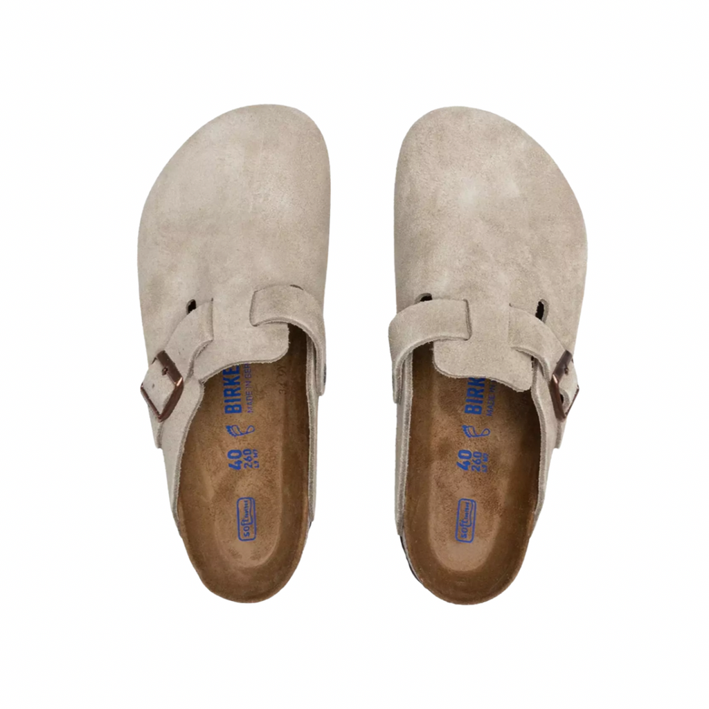 Birkenstock Wide Boston Soft Footbed - Taupe