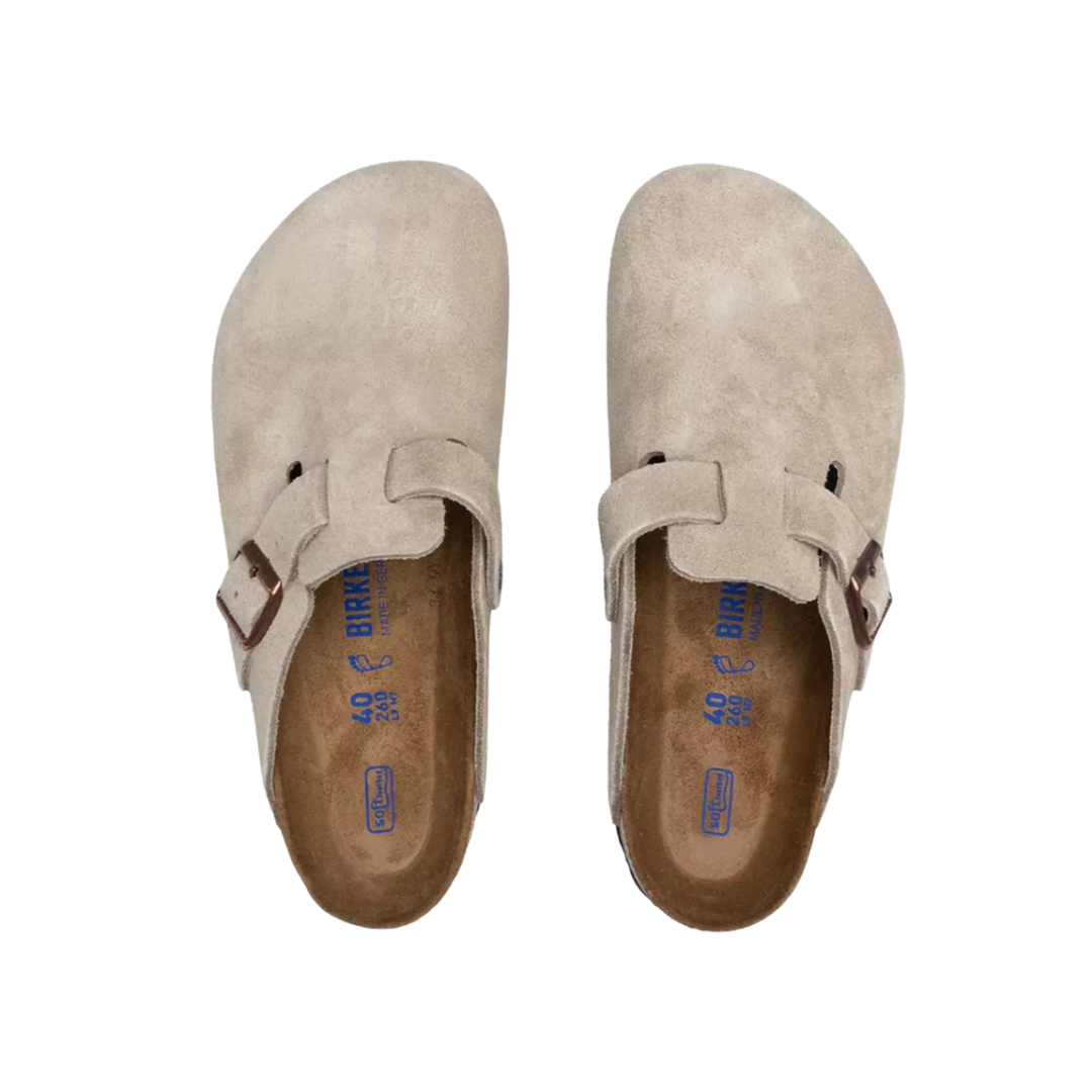 Birkenstock Wide Boston Soft Footbed - Taupe