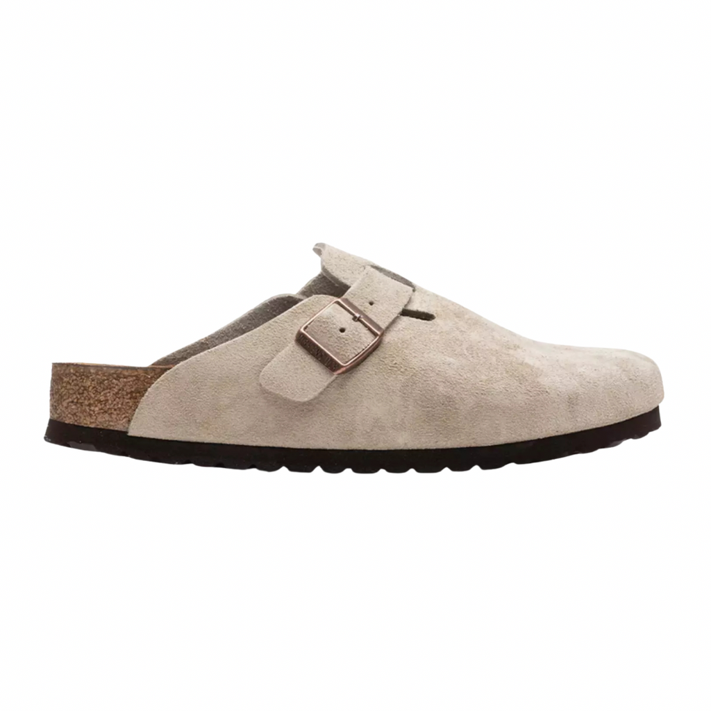 Birkenstock Wide Boston Soft Footbed - Taupe