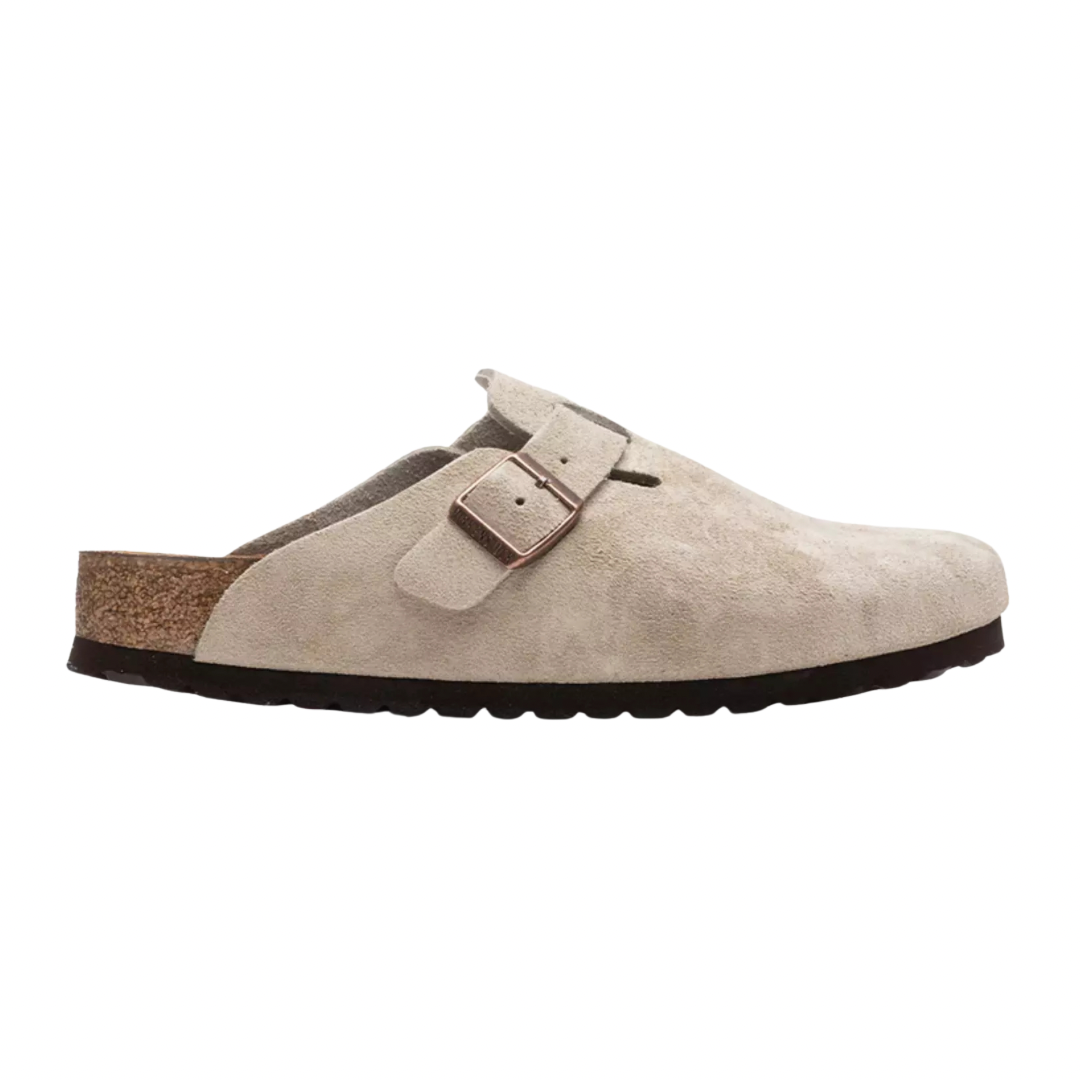Birkenstock Wide Boston Soft Footbed - Taupe