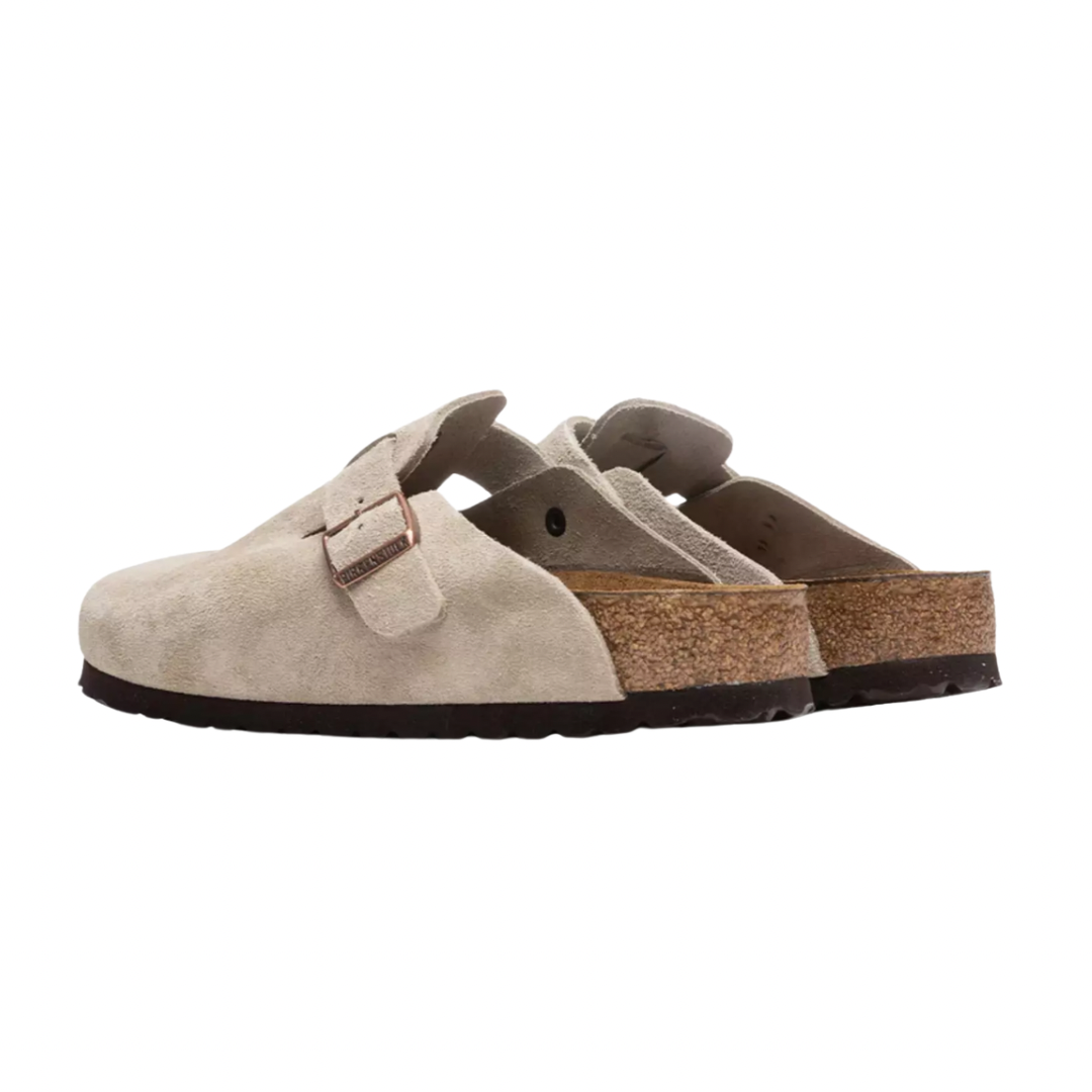 Birkenstock Wide Boston Soft Footbed - Taupe