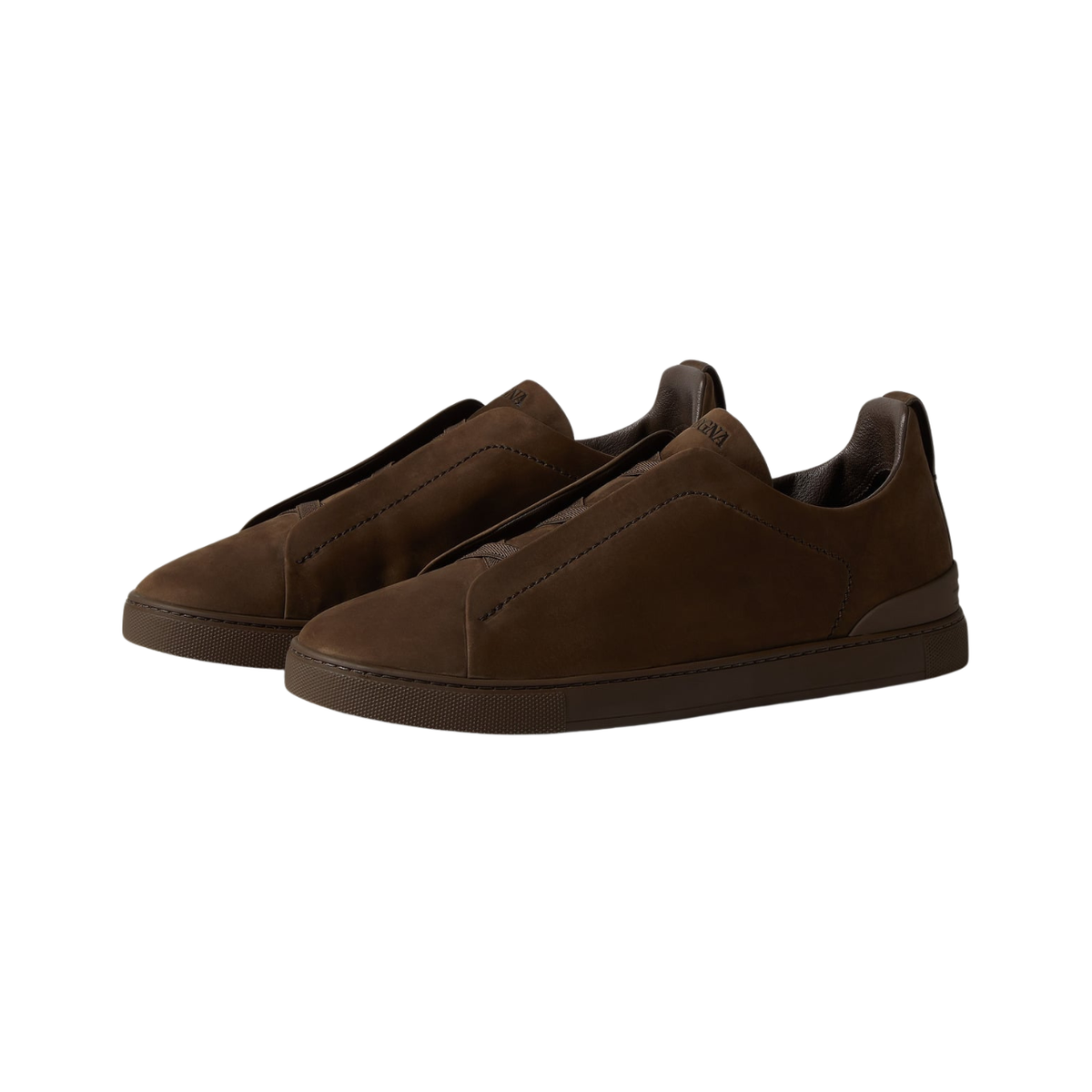 Zegna Taupe Triple Stitch™ SECONDSKIN Sneakers - Dark